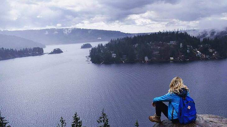 The view at the end of the Quarry Rock Hike, Deep Cove, BC, Canada