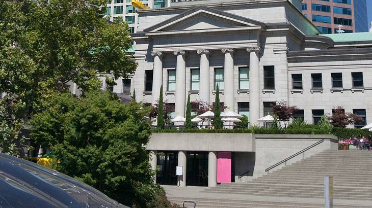 The outside of the Vancouver Art Gallery, a must on your 4 day Vancouver itinerary