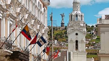 A view of Santo Domingo Church in Quito, Ecuador