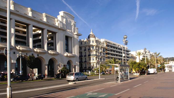 3 day Nice itinerary - Buildings on the left along a French promenade in Nice, France