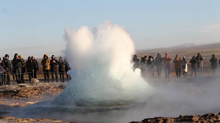 Strokkur Geyser, Geysir Geothermal Area, Golden Circle, Iceland