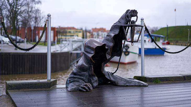 Statue of the Klaipeda Black Ghost, Lithuania