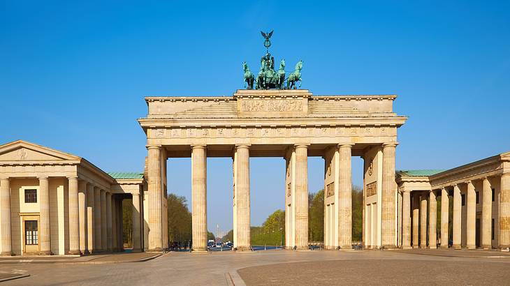 The impressive Brandenburg Gate in Berlin, Germany