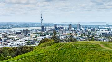 City skyline from a hill, Auckland, New Zealand