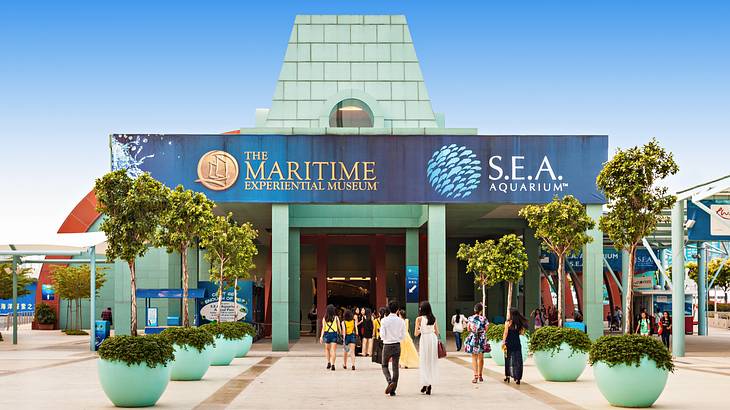 The outside of S.E.A. Aquarium in Singapore