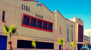 Art Deco buildings and former cinema in Sidi Ifni, Morocco