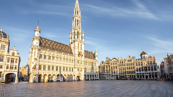 Brussels Town Hall in the central square in Brussels, Belgium