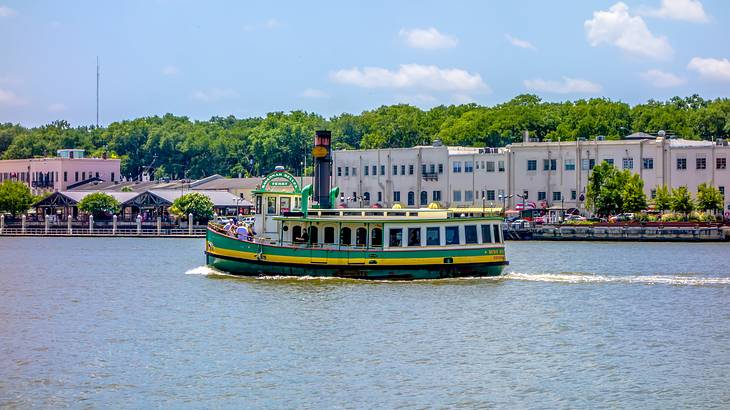 Riding the Savannah Belles Ferry is one of the best free things to do in Savannah, GA Riding the Savannah Belles Ferry is one of the best free things to do in Savannah, GA