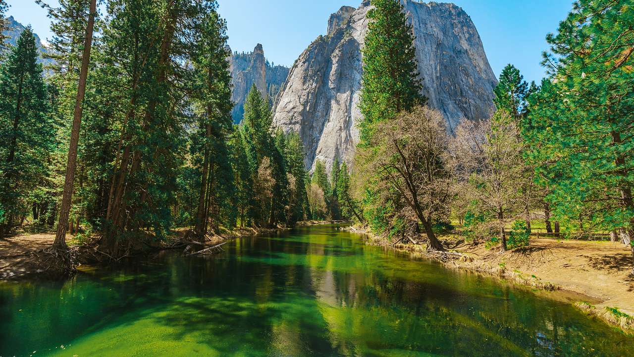 The best time to visit Yosemite National Park for warmer weather is in the summer
