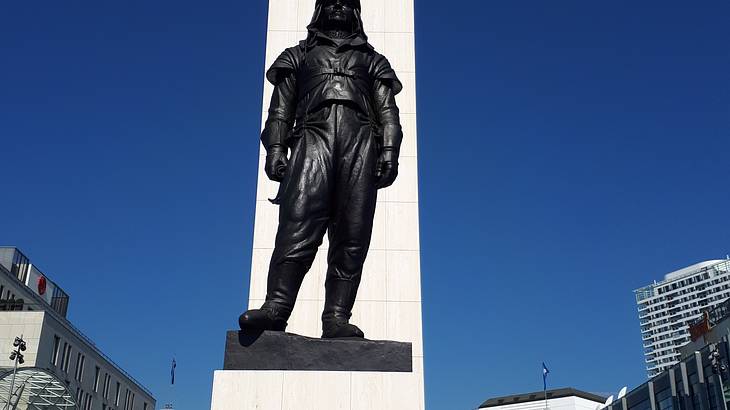 One of the many statues in Eurovea, Bratislava, Slovakia