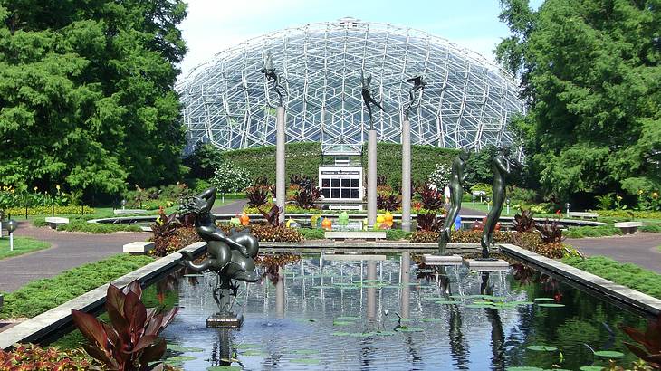 Fall Activities in St. Louis - A massive dome at a lush botanical garden