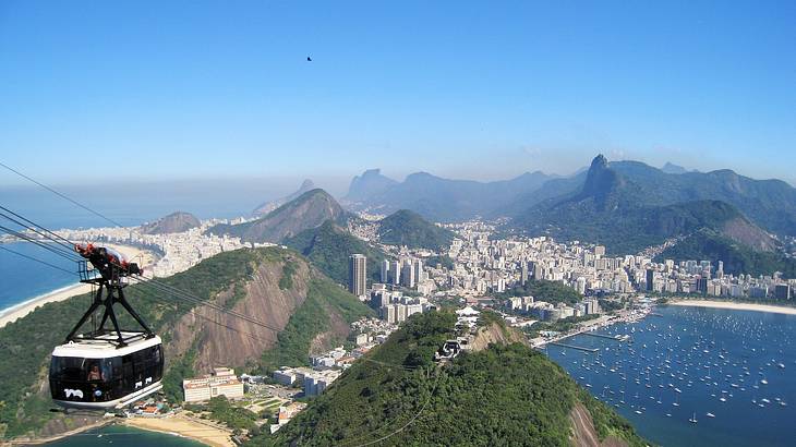 View from a Sugarloaf Mountain cable car