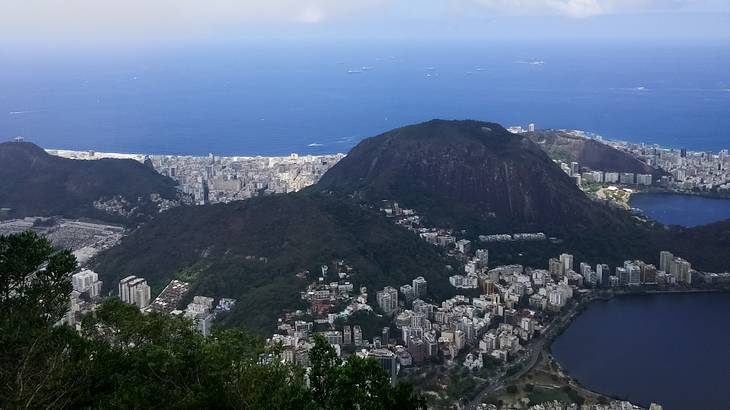 View of Rodrigo de Freitas Lake from Catacumba Natural Park in Rio de Janeiro