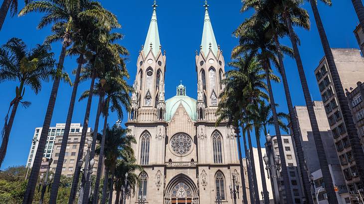 The gothic-style Cathedral of São Paulo, one of the most famous Brazilian landmarks