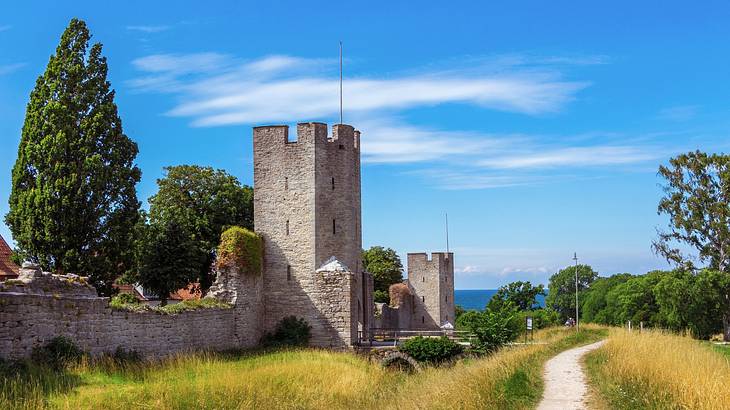 One of many famous landmarks in Sweden is the Visby Town Wall