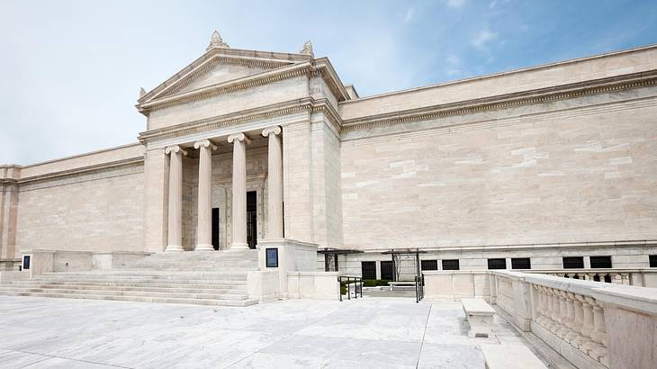 One of many famous Cleveland landmarks is the Cleveland Art Museum One of many famous Cleveland landmarks is the Cleveland Art Museum