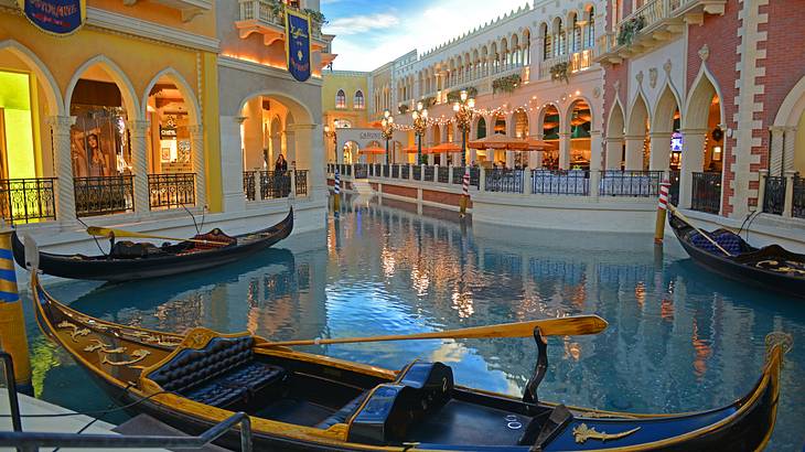 One of the most romantic things to do in Vegas for couples is taking a gondola ride