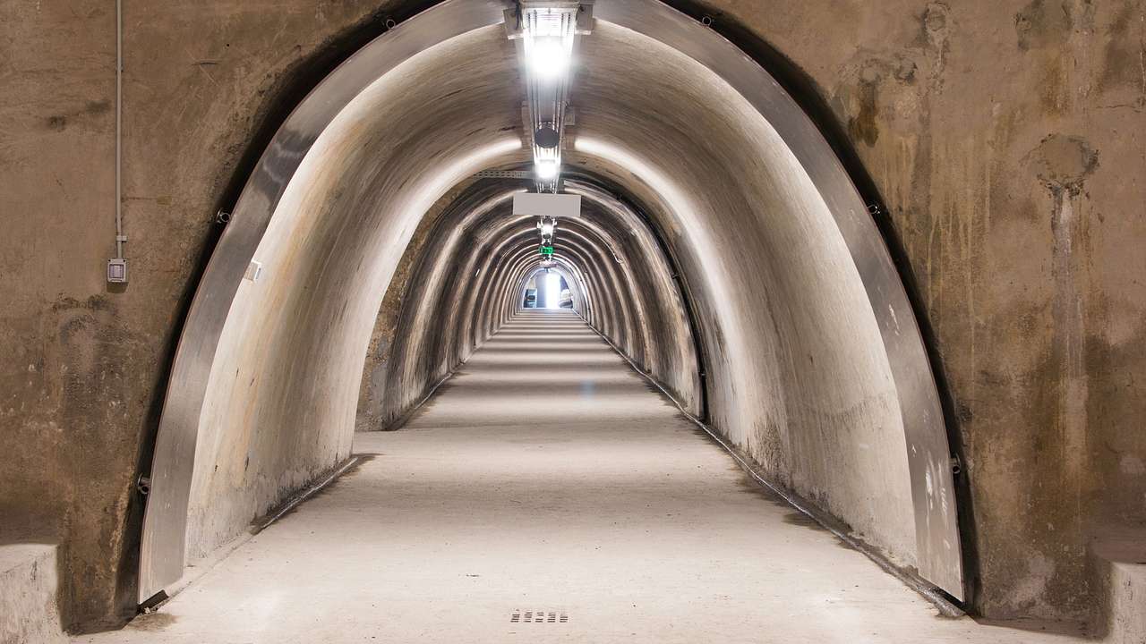 An illuminated tunnel