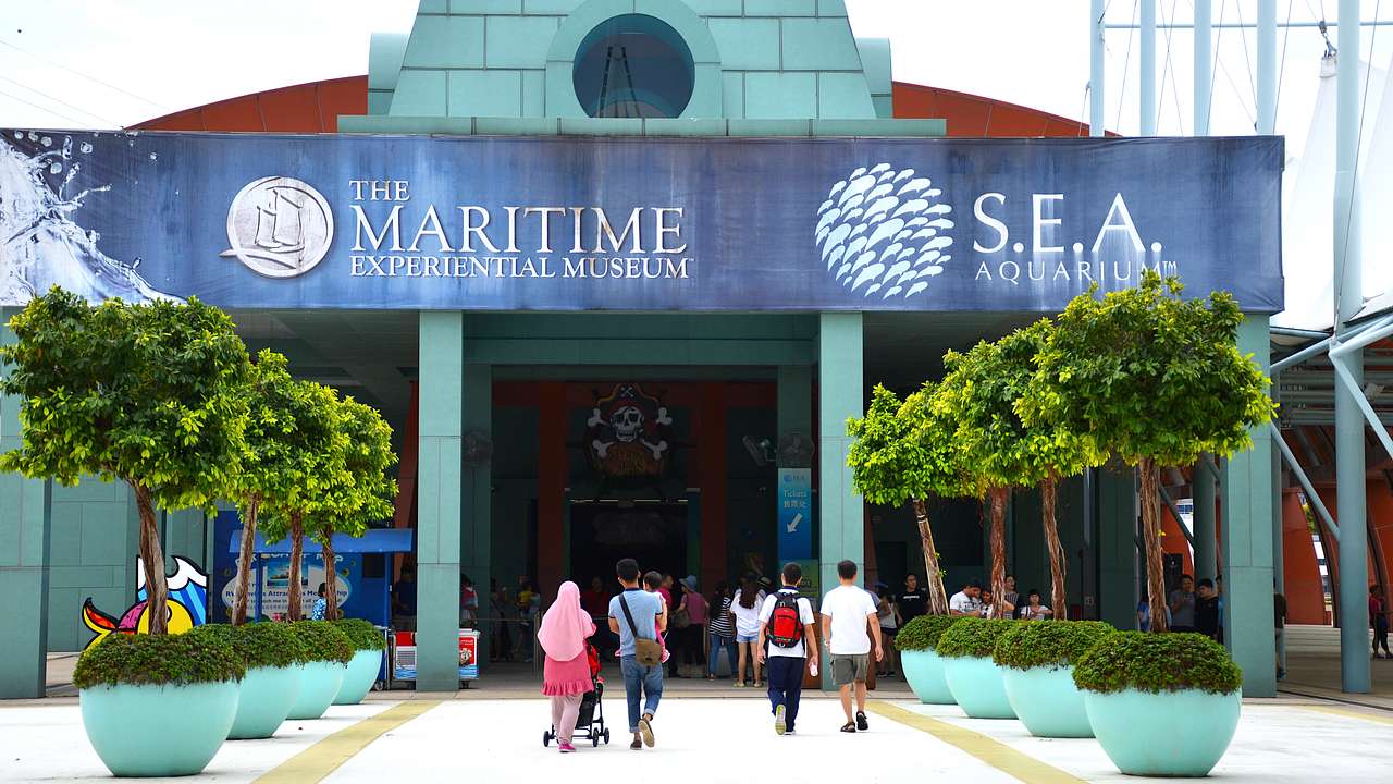 The outside of S.E.A. Aquarium in Singapore