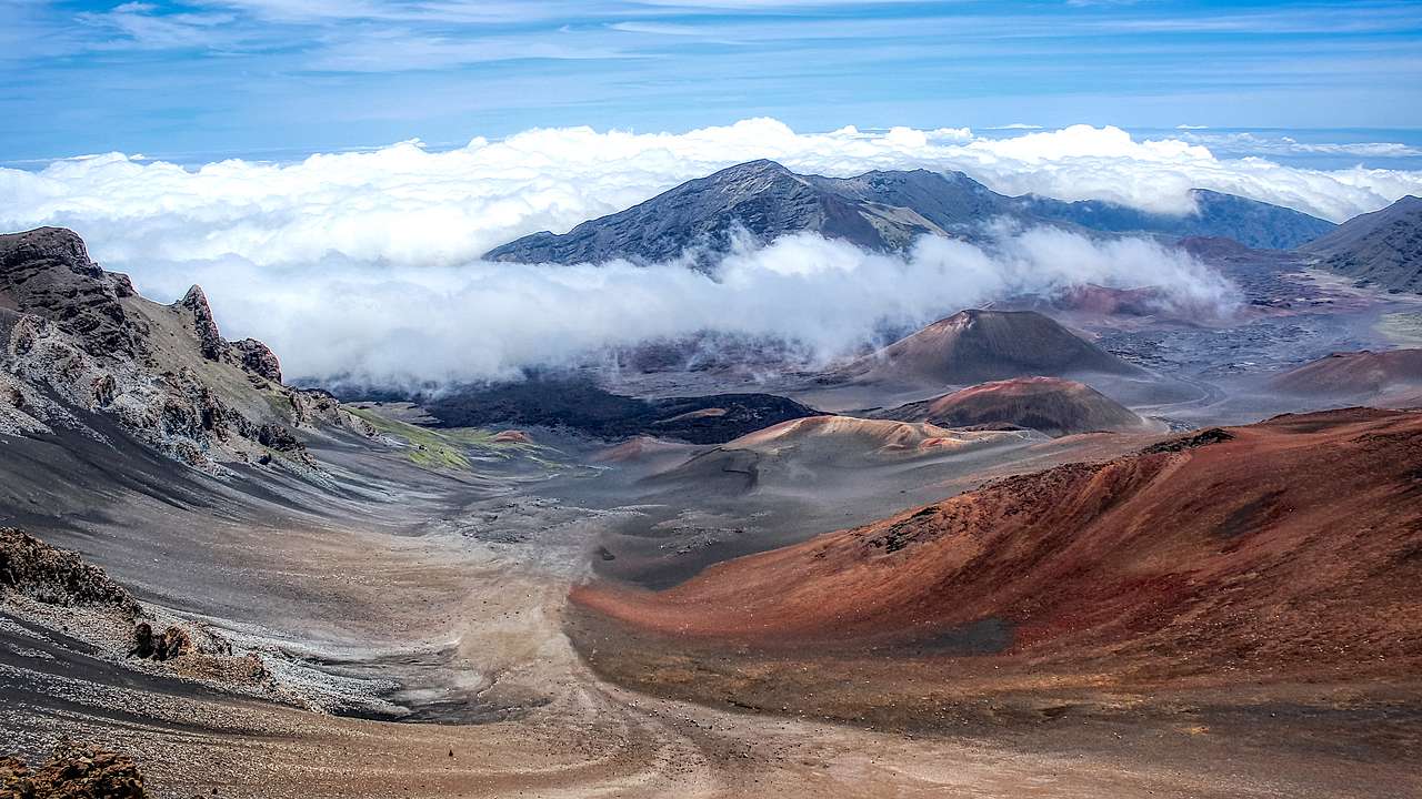 A summit of a volcano, Haleakala, Maui, Hawaii, USA