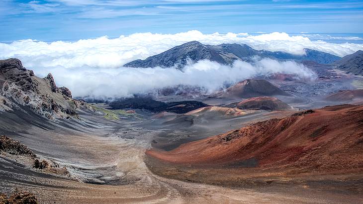 A summit of a volcano, Haleakala, Maui, Hawaii, USA