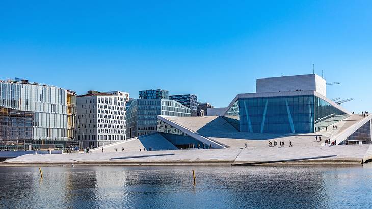 One of the famous landmarks in Norway is Oslo Opera House One of the famous landmarks in Norway is Oslo Opera House
