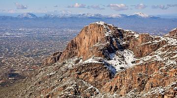 Winter is the best time to visit Tucson, AZ, to see some snow on the mountains