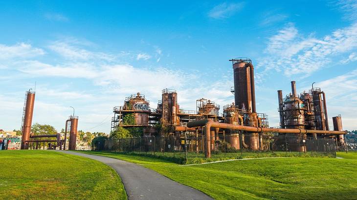 One of the unique things to do in Seattle, Washington, is visiting Gas Works Park