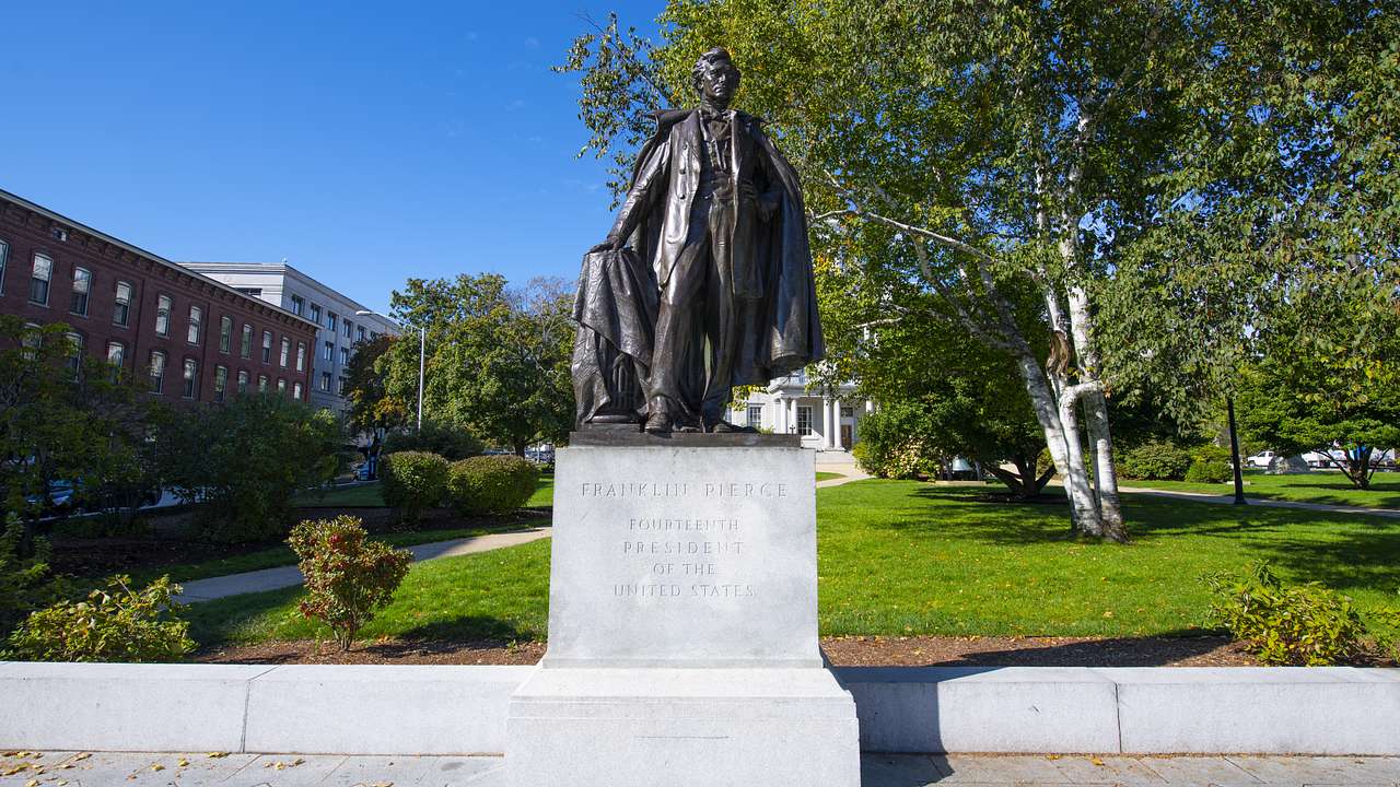 a bronze statue of a man