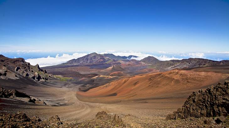 A summit of a volcano, Haleakala, Maui, Hawaii, USA