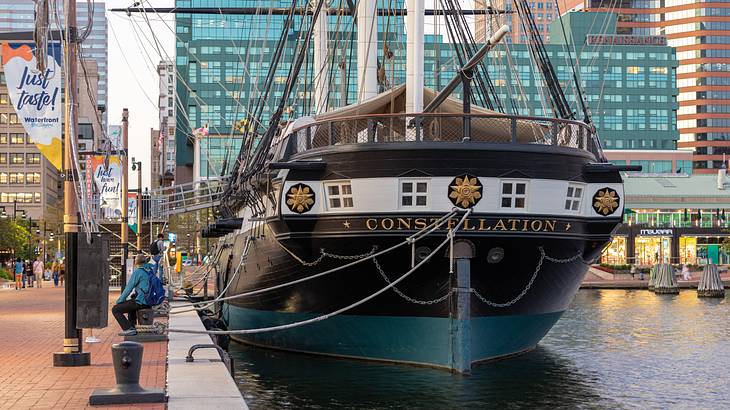 The USS Constellation is one of the many historical Baltimore landmarks