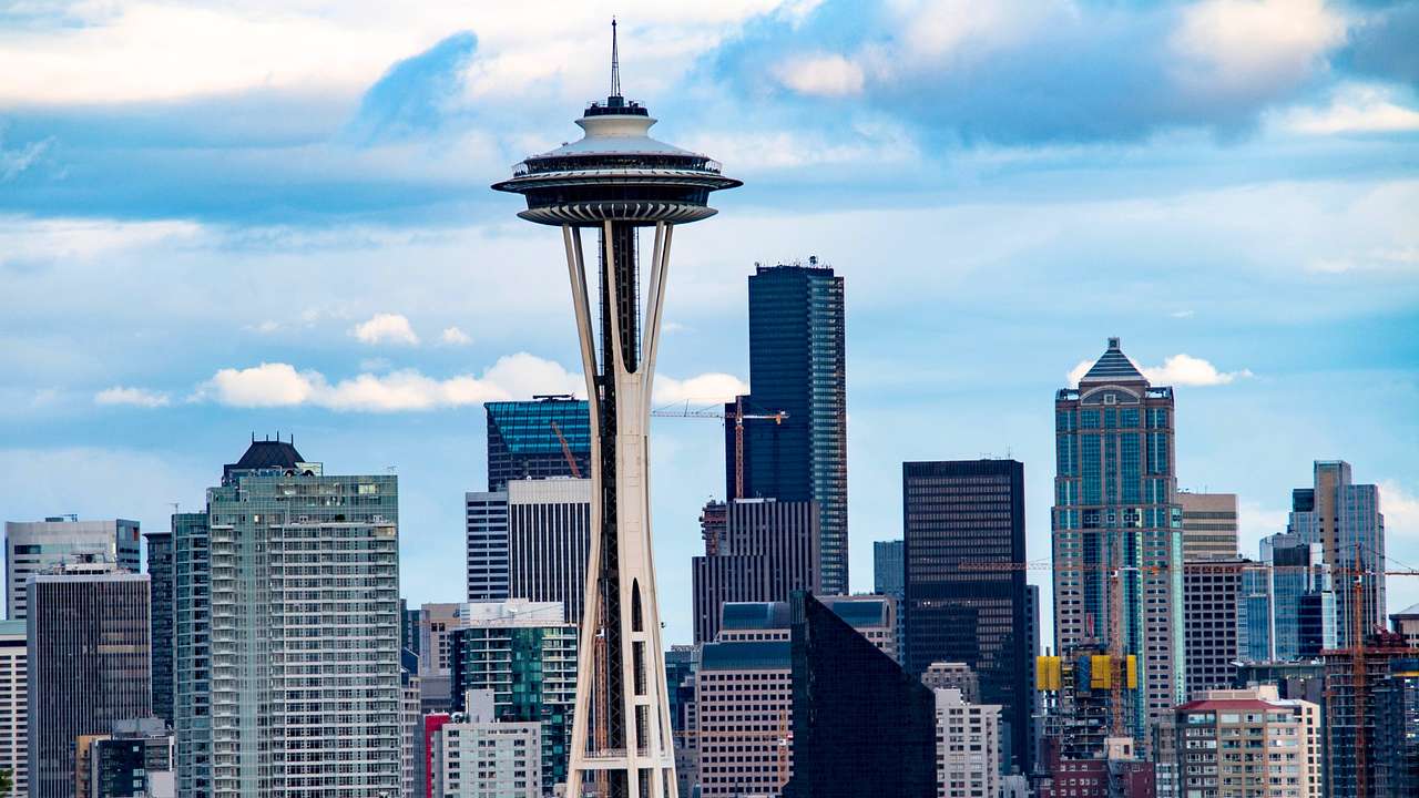 One of the famous Seattle landmarks is the Space Needle