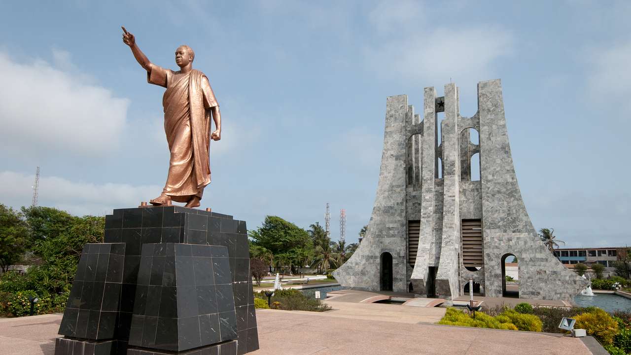 The Kwame Nkrumah Memorial Park & Mausoleum is a historic tourist site in Ghana