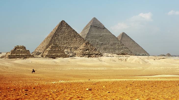 Ancient pyramids in a desert