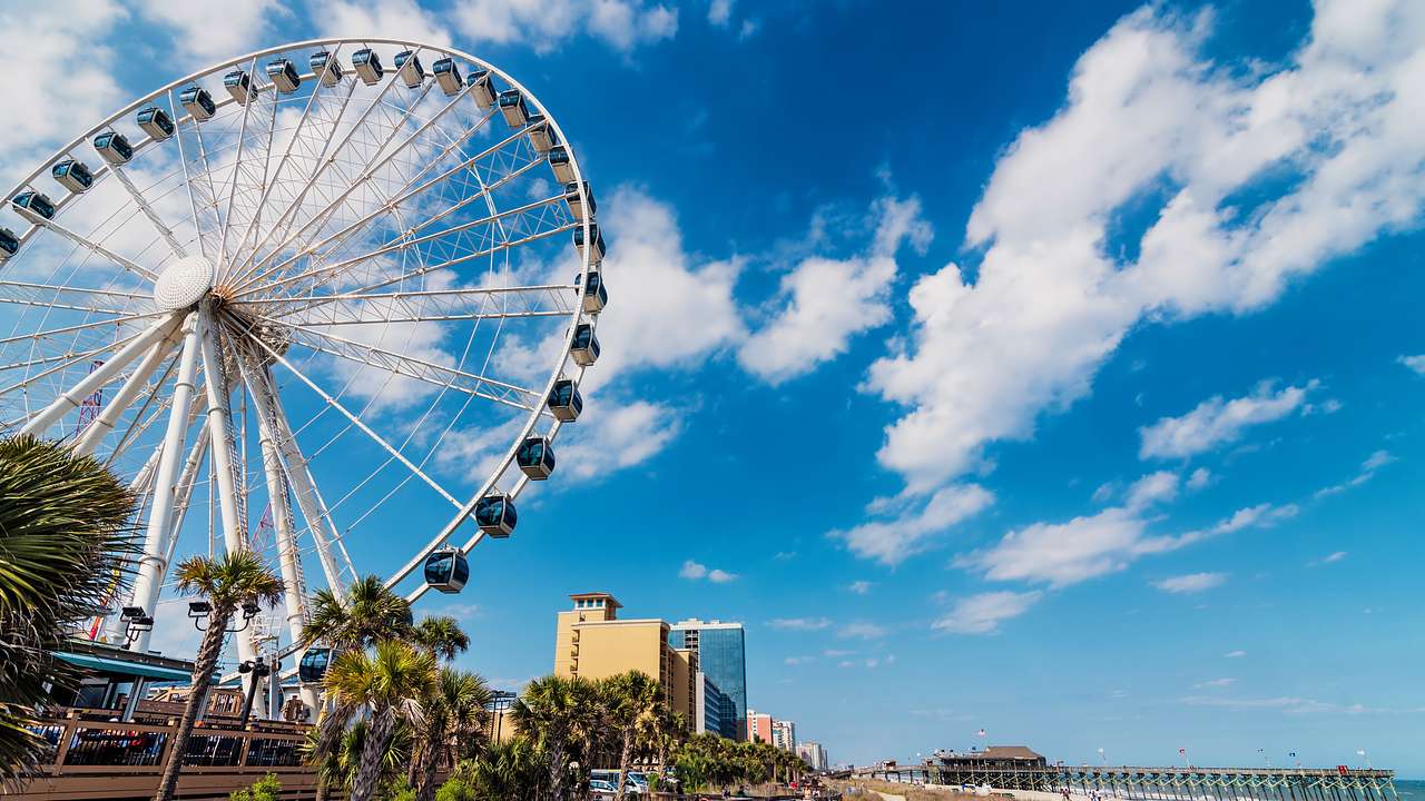 One of the iconic landmarks in Myrtle Beach, SC, is the Skywheel