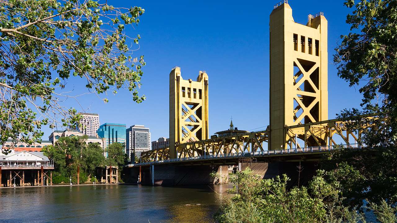 Tower Bridge is one of the iconic Sacramento landmarks