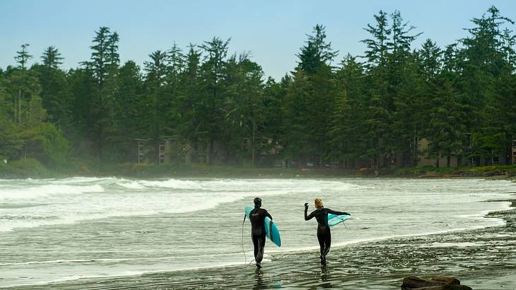 One of the best Tofino campsites for surfers is Surf Grove Campground at Cox Bay