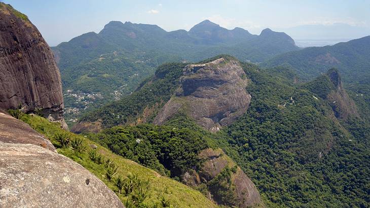 A view of the valleys and forest in Tijuca National Park