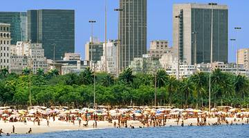 The crowds on Flamengo Beach, Rio de Janeiro