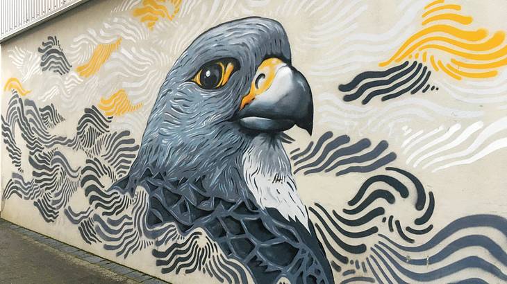 Street Art, Eagle Mural, Selur One, Reykjavik, Iceland
