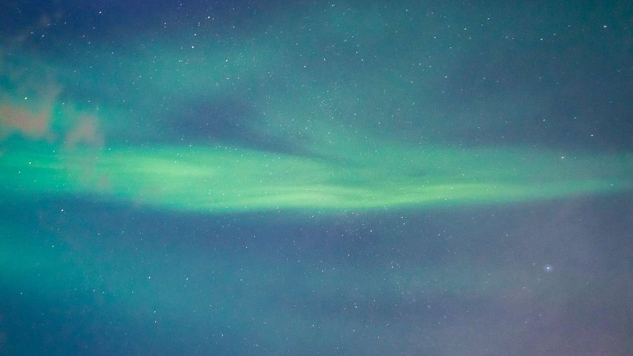 The green and blue Northern lights