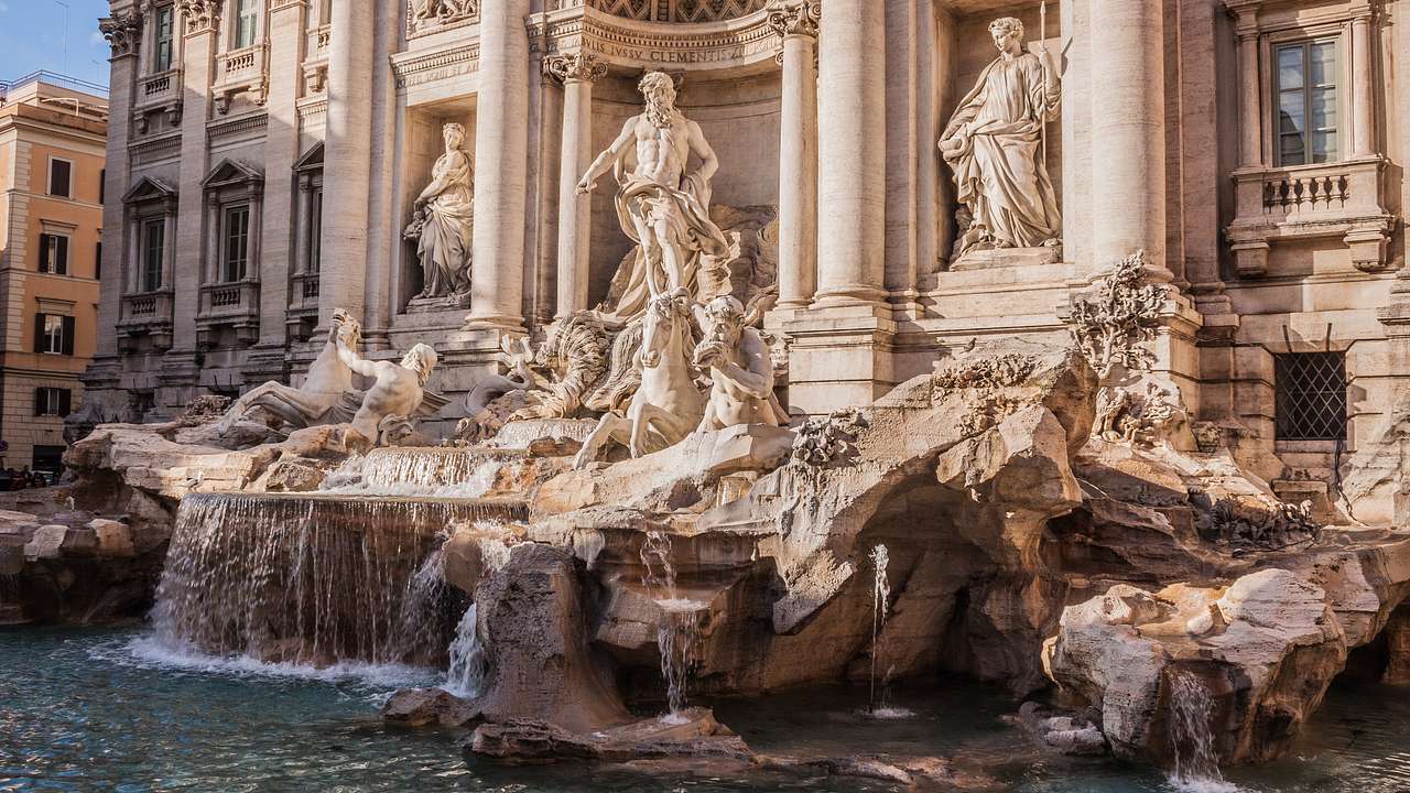 Make a stop at the iconic Trevi Fountain during your one day Rome itinerary