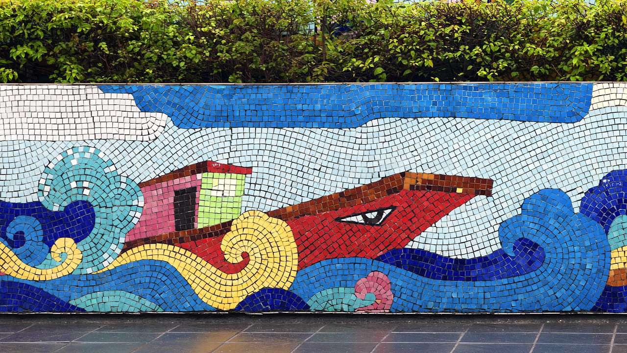 Ensure to include a visit to the Ceramic Mosaic Mural in your one day Hanoi itinerary