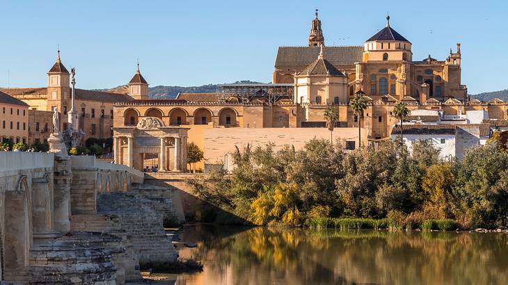 The bridge leading up to the Mosque of Córdoba in Spain