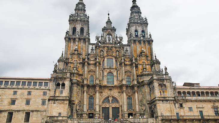 Outside of the Cathedral of Santiago de Compostela, Santiago, Spain
