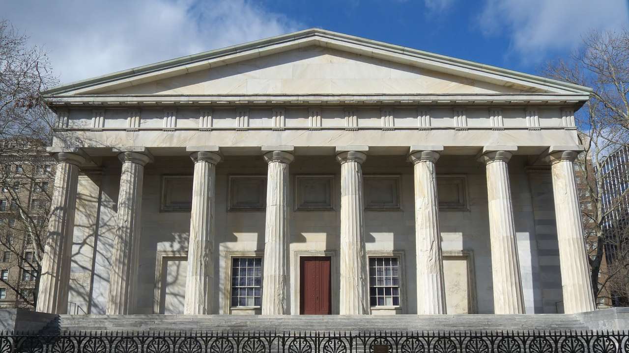 The Second Bank of the United States is one of many Philadelphia landmarks