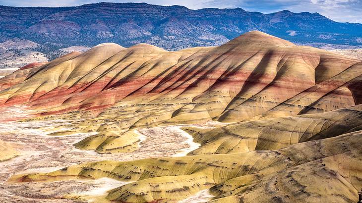 Colorful rock formations on a sunny day