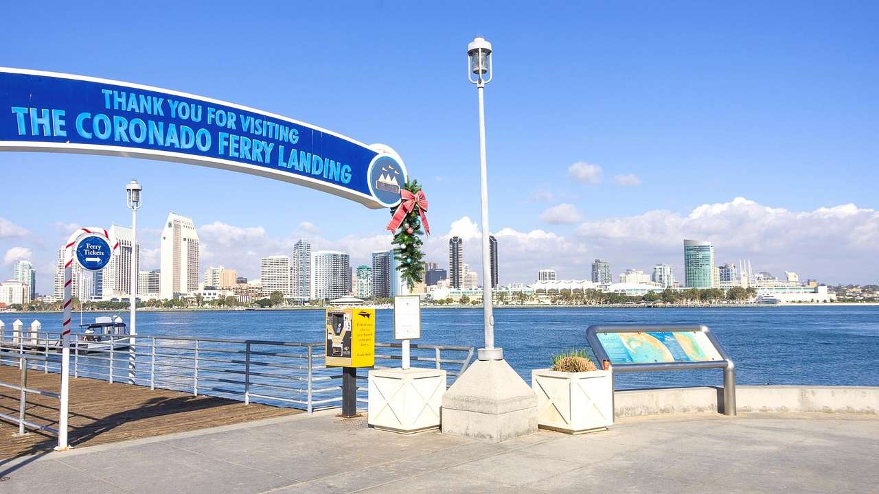 One of many fun San Diego date ideas is exploring Coronado Ferry Landing