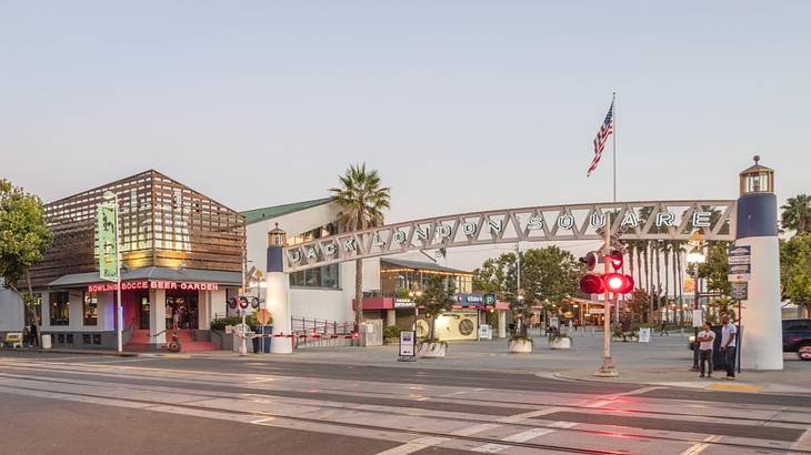 One of many fun Oakland date ideas is wandering around Jack London Square One of many fun Oakland date ideas is wandering around Jack London Square
