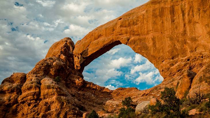 The stone Arches National Park is one of the best national parks on the West Coast